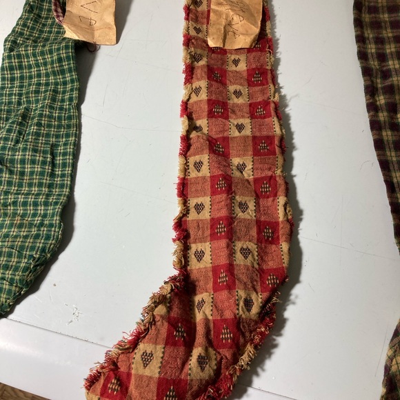 Rustic Plaid Christmas Stockings Set - Picture 6 of 9